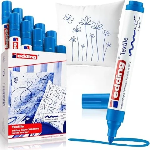 edding 4500 Textilmarker hellblau, 10er-Pack