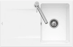 Villeroy & Boch Siluet Flat 780x490mm Einbau Becken reversibel mit Ablauffernbedienung graphite