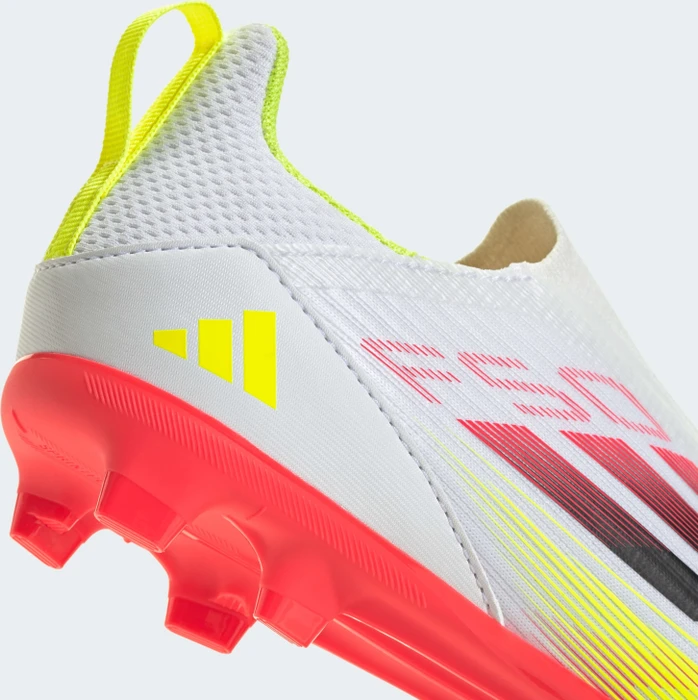 adidas F50 League Laceless FG/MG cloud white/core black/solar yellow (Junior)