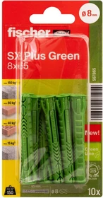fischer SX Plus Green 8x65 Spreizdübel, 8x65mm, 10 Stück