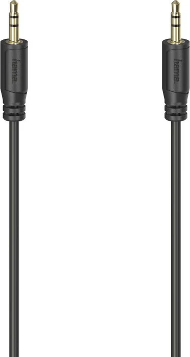 Hama 3.5mm Klinke Flexi 0.75m, schwarz