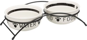 Trixie Napf-Set, Keramik, Ø15cm, weiß/schwarz