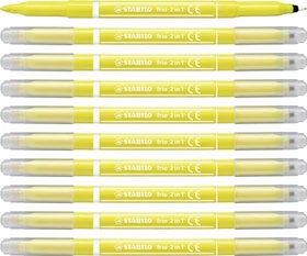 STABILO Trio 2 in 1 gelb, 10er-Pack