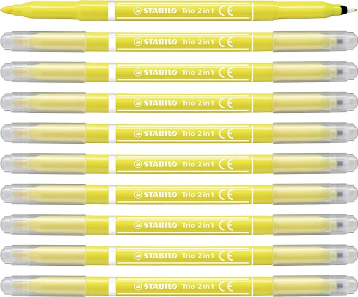 STABILO Trio 2 in 1 gelb, 10er-Pack