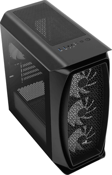 AeroCool Aero One Mini Frost, schwarz, Glasfenster