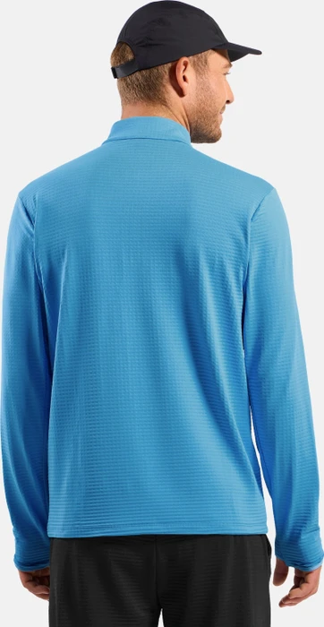 Odlo Essentials Thermal Half Zip Laufshirt langarm azure blue (Herren)