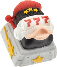 Ducky x Hot Keys Project Ducky League Keycap Super Hero - Lucky, Kunstharz (Resin), schwarz/beige/rot, 1 Taste