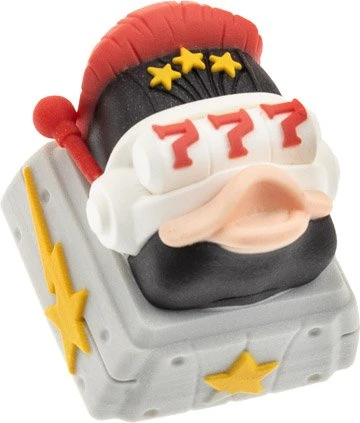 Ducky x Hot Keys Project Ducky League Keycap Super Hero - Lucky, Kunstharz (Resin), schwarz/beige/rot, 1 Taste
