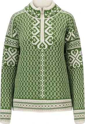 Dale of Norway Leknes Strickpullover spring green/off white/sand melange (Damen)