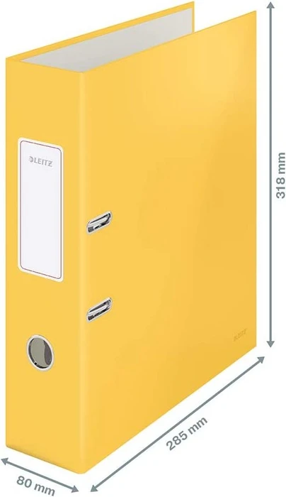 Leitz Qualitäts Ordner 2-Ring 180° Cosy Soft-Touch, 80mm, A4, gelb