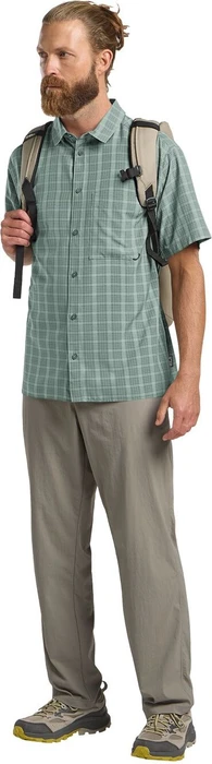 Jack Wolfskin Meseta Hemd kurzarm check sago palm (Herren)