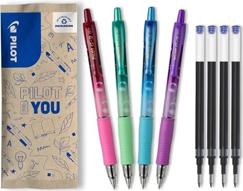 Pilot G2-7 Medium Tintenroller (Mine) sortiert, 4er-Pack