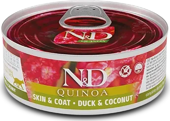 Farmina N&D Quinoa, Skin&Coat Ente & Kokosnuss Adult, 1.92kg (24x 80g)