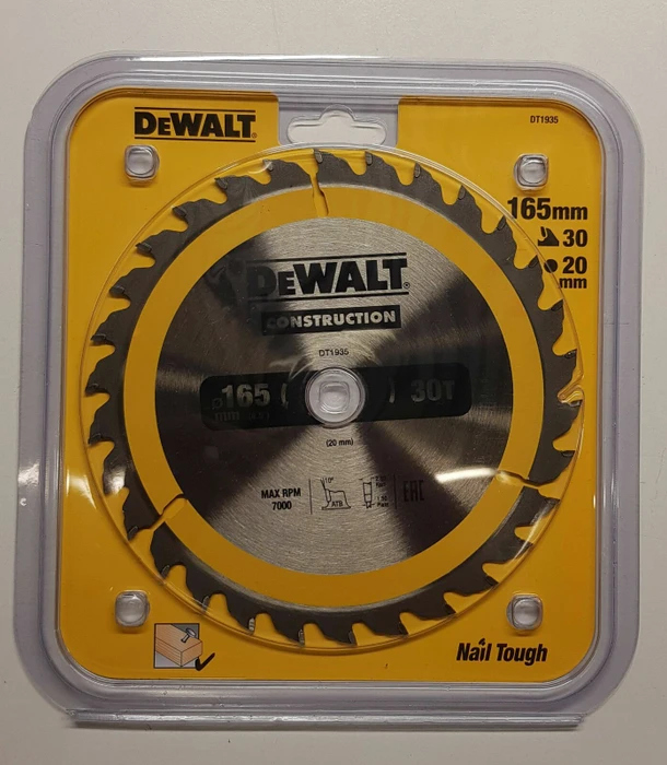 DeWalt DT1935 Kreissägeblatt 30Z, 165x1.5x20mm, 1 Stück