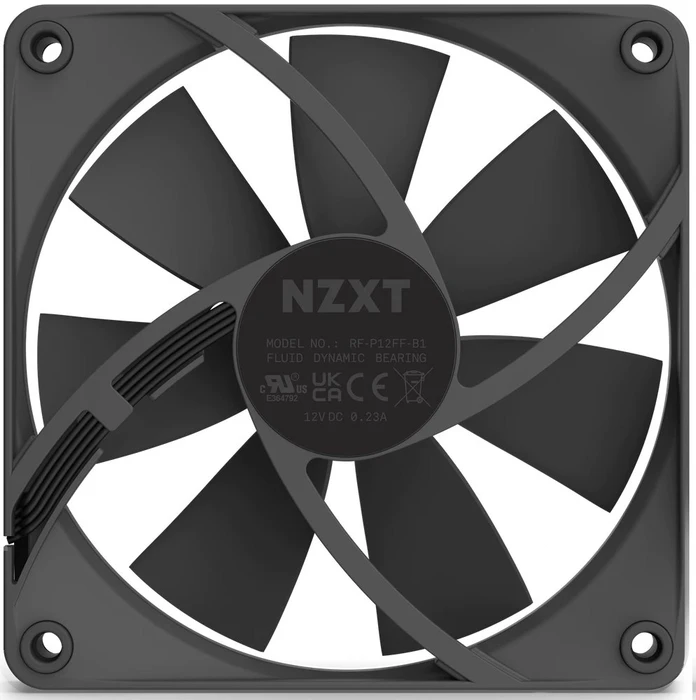 NZXT F Series F120P (2022), Matte Black, schwarz, 120mm