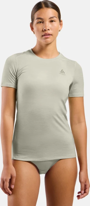 Odlo Natural Merino 160 Baselayer Funktionsshirt kurzarm agate gray (Damen)