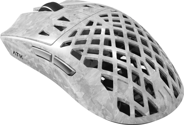 ATK Blazing Sky Ghost Ultimate 8K Hollow Carbon Fiber Wireless, silber, USB/Bluetooth