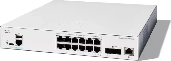 Cisco Catalyst 1300 Rackmount 10G Managed Switch, 12x RJ-45, 2x SFP+