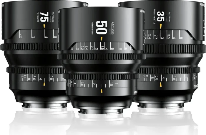 7artisans Dream 35/50/75mm T1.5, Full Frame Cine, 3-Lens Set für Sony E