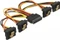 DeLOCK 15-Pin SATA Strom Stecker auf 4x 15-Pin SATA Strom Buchse, Adapterkabel, 4x gewinkelt, 15cm Vorschaubild