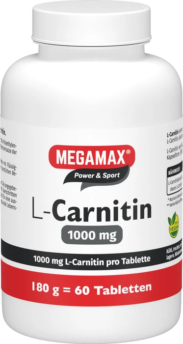 Megamax L-Carnitin 1000mg Tabletten, 60 Stück