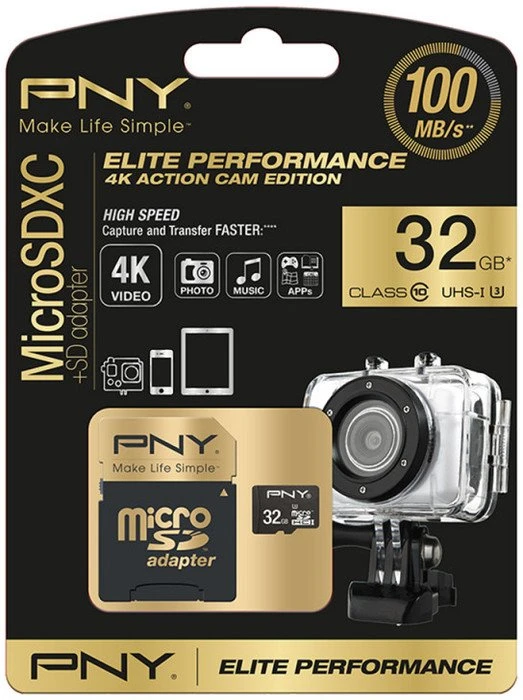 PNY Elite Performance R100 32GB Kit, UHS-I U3, Class 10