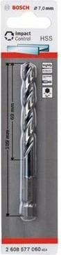 Bosch Professional HSS Impact Control Spiralbohrer, 7x69x109mm, 1 Stück