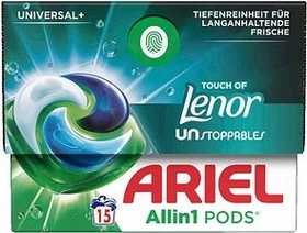 Ariel Universal+ Allin1 Pods Lenor Touch of Unstoppables Waschmittel, 15 Stück