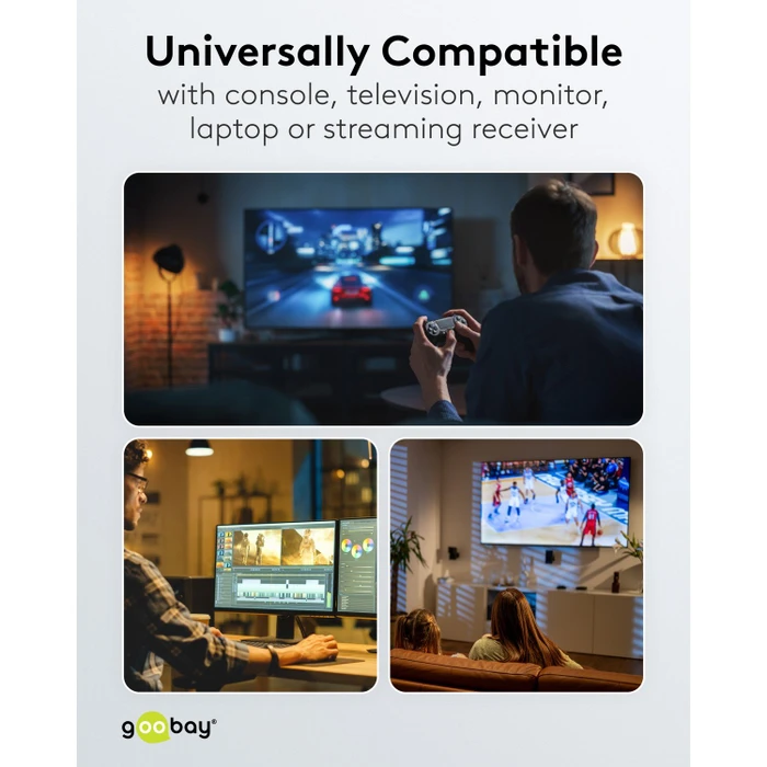 goobay Ultra96 HDMI 2.2 Kabel 96Gbps schwarz, 2m