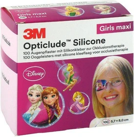 3M Opticlude Silicone Disney Girls maxi,   100 Stück