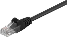 goobay Patchkabel, Cat5e, U/UTP, RJ-45/RJ-45, 50m, schwarz
