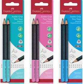 Faber-Castell Two Tone Jumbo Grip Bleistift sortiert, 2er-Set