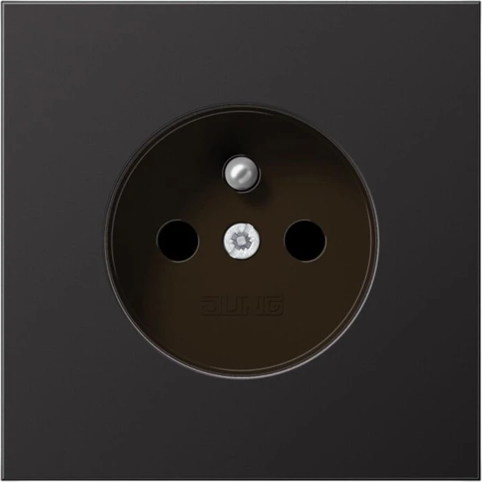 Jung Serie LS Steckdose Metallausführung französisch/belgisches System, dark