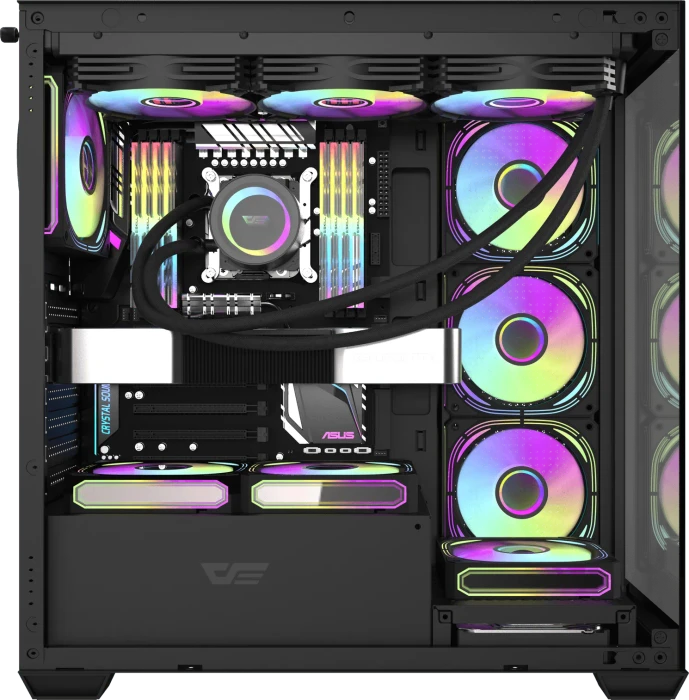 DarkFlash DS900W Black, Glasfenster