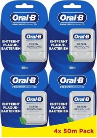 Oral-B Pro-Expert Advanced Tiefenreinigung Zahnband Zahnseide Minzgeschmack, 50m, 4 Stück