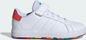 adidas Grand Court Court Elastic Lace and Top Strap cloud white/bright red (Junior)