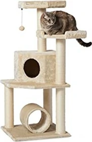 AmazonBasics Kratzbaum mit Plattform, Größe XL, beige
