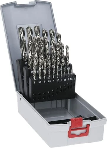 Bosch Professional HSS-G Spiralbohrer-Sortiment inkl. Werkzeugbox, 25-tlg.