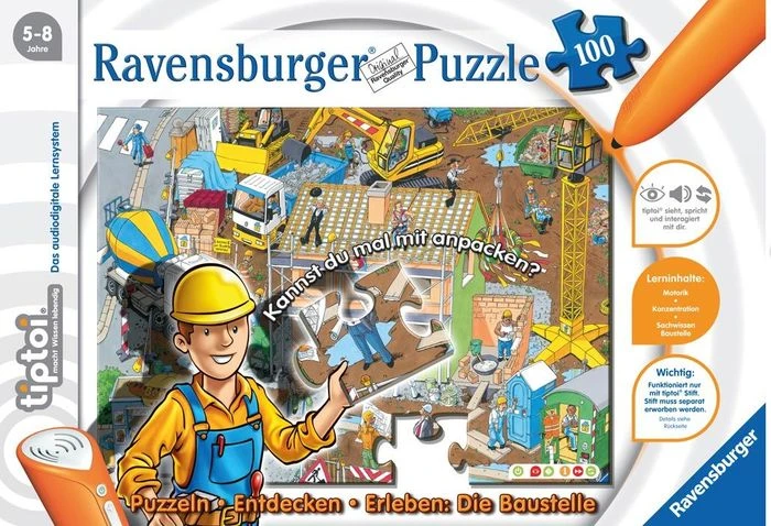 Ravensburger tiptoi Puzzle: Puzzeln, Entdecken, Erleben: Die Baustelle