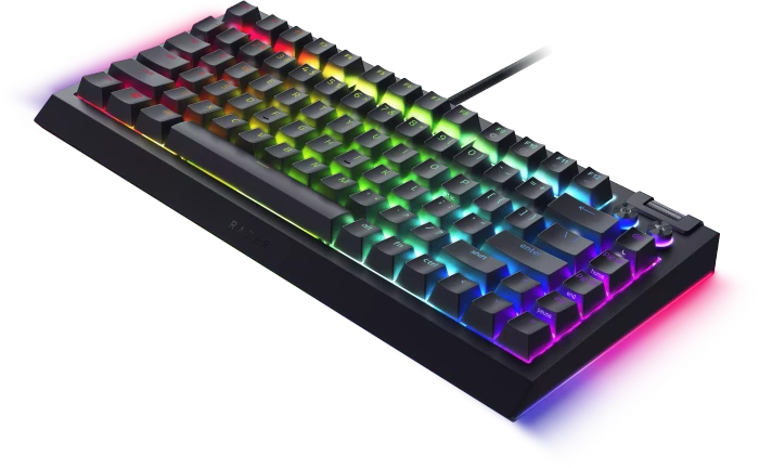 Razer BlackWidow V4 75%, hot-swap, Razer ORANGE Tactile Gen-3, USB, EN