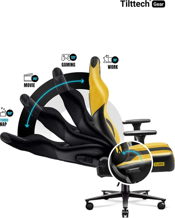 Diablo Chairs X-Player 2.0 King Gamingstuhl, gelb/schwarz