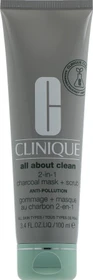 Clinique All About Clean 2-in-1 Charcoal Mask + Scrub Anti Pollution Gesichtsmaske, 100ml