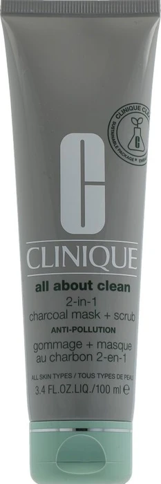 Clinique All About Clean 2-in-1 Charcoal Mask + Scrub Anti Pollution Gesichtsmaske, 100ml
