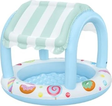 Bestway SweetShope Planschbecken mit Sonnenschutz rund 104cm