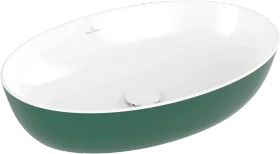 Villeroy & Boch Artis Aufsatzwaschbecken 610x410x130mm, ohne Hahnloch, ohne Überlauf, forest