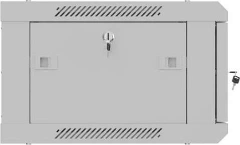 Lanberg WF01 Series 19" Wandschrank 4HE, hängend, Flatpack, Stahltür, IP20, RAL 7035, 450mm tief