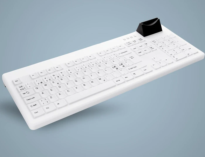Contour Design Active Key Hygiene-Tastatur mit Chipkartenleser, weiß, USB, DE