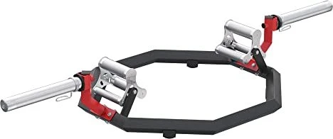 Gorilla Sports Multi Grip Trap Bar Hantelstange schwarz/rot