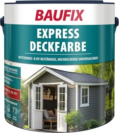 Baufix Express Deckfarbe Wetterschutzfarbe skandinavisch rot, 2.5l