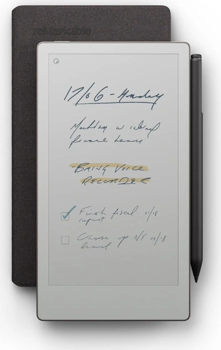 reMarkable Paper Pro Move Tablet, silber, inkl. Folio-Hülle Mosaikgewebe Basalt